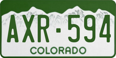 CO license plate AXR594