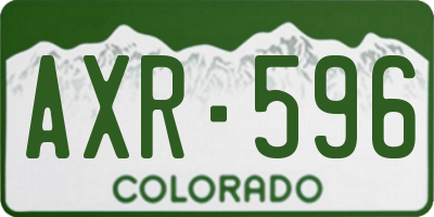 CO license plate AXR596