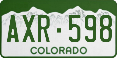 CO license plate AXR598