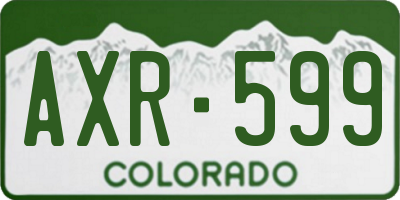 CO license plate AXR599