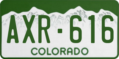 CO license plate AXR616