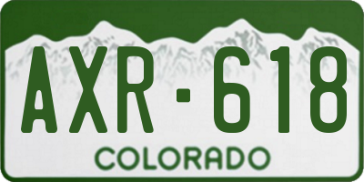 CO license plate AXR618