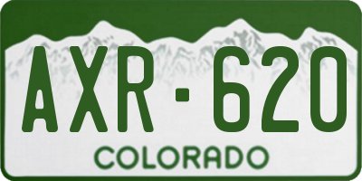 CO license plate AXR620