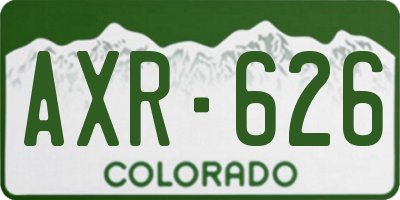 CO license plate AXR626