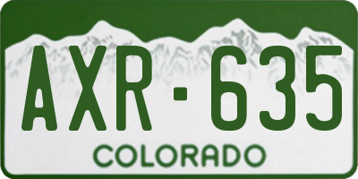 CO license plate AXR635