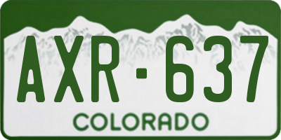CO license plate AXR637