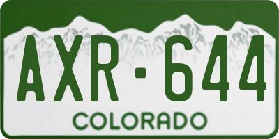 CO license plate AXR644