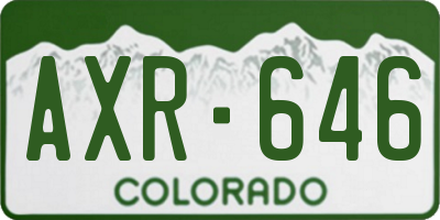 CO license plate AXR646