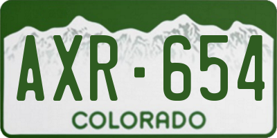 CO license plate AXR654