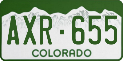 CO license plate AXR655