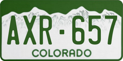 CO license plate AXR657