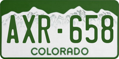 CO license plate AXR658
