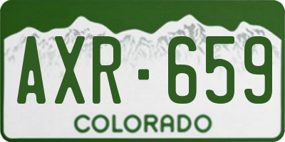 CO license plate AXR659