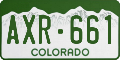 CO license plate AXR661