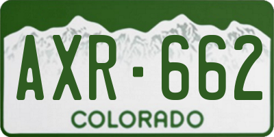 CO license plate AXR662