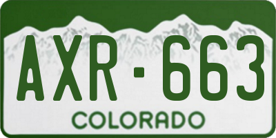 CO license plate AXR663