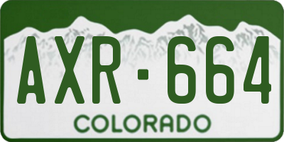 CO license plate AXR664