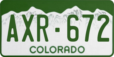 CO license plate AXR672
