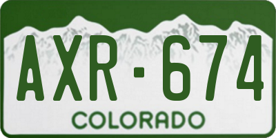 CO license plate AXR674