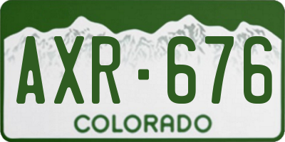 CO license plate AXR676