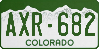 CO license plate AXR682