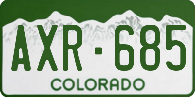 CO license plate AXR685
