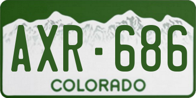 CO license plate AXR686
