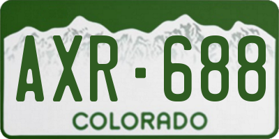 CO license plate AXR688