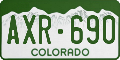 CO license plate AXR690