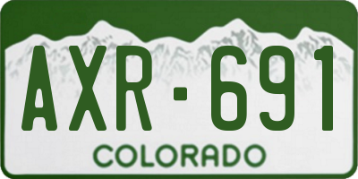 CO license plate AXR691