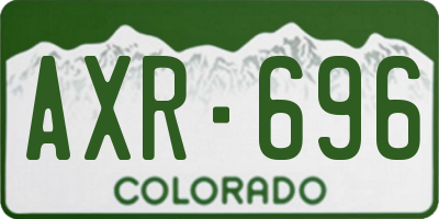 CO license plate AXR696