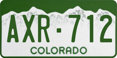CO license plate AXR712
