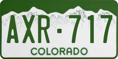 CO license plate AXR717