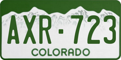 CO license plate AXR723