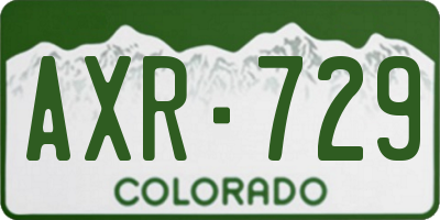 CO license plate AXR729