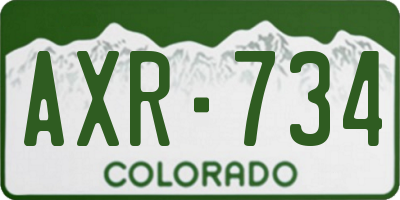 CO license plate AXR734