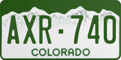 CO license plate AXR740