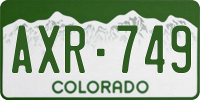 CO license plate AXR749