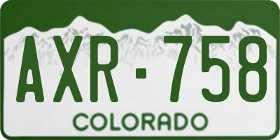 CO license plate AXR758