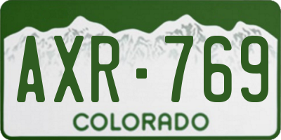 CO license plate AXR769