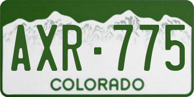CO license plate AXR775