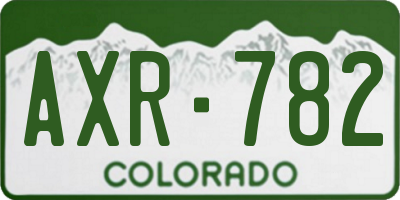 CO license plate AXR782