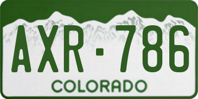 CO license plate AXR786