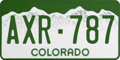 CO license plate AXR787