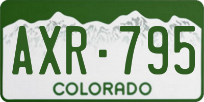 CO license plate AXR795