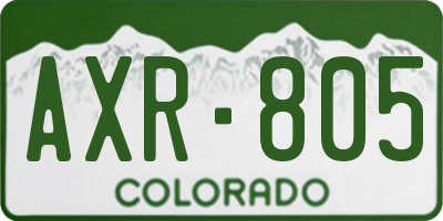 CO license plate AXR805