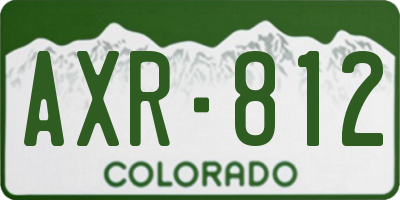 CO license plate AXR812