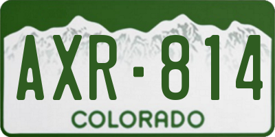 CO license plate AXR814