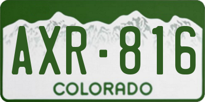 CO license plate AXR816