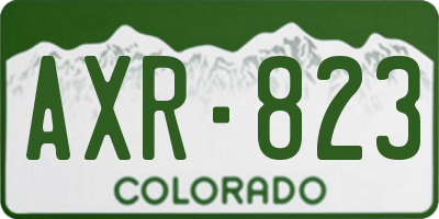 CO license plate AXR823